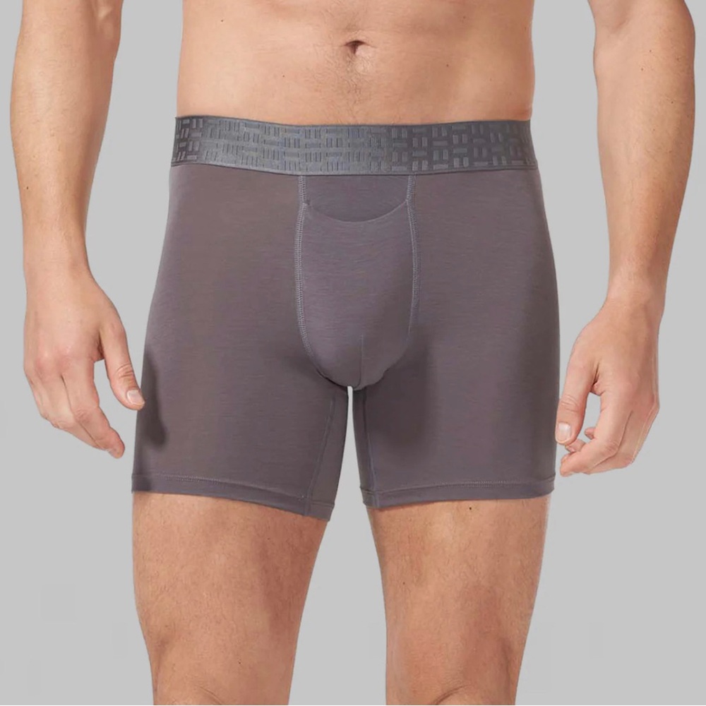 New With Tags Tommy John Apollo 8” Boxer Briefs Men’s Small Silky Soft Gray - Picture 2 of 6